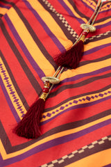 Relaxed Fit Printed Two-Piece Soy Silk Ethnic Set