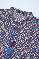 Relaxed Fit Printed Two-Piece Ethnic Set