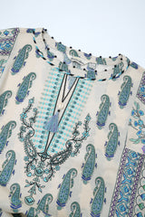 Relaxed Fit Digital Printed Three-Piece Lawn