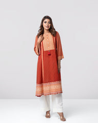 Smart Fit Embroidered Viscose Ethnic Kurta