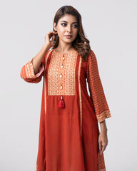 Smart Fit Embroidered Viscose Ethnic Kurta