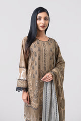 Relaxed Fit Digital Printed Three-Piece Lawn