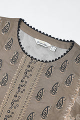 Relaxed Fit Digital Printed Three-Piece Lawn