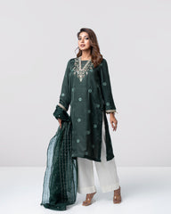 Smart Fit Embroidered Two-Piece Ethnic Set