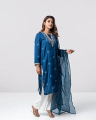 Smart Fit Embroidered Two-Piece Ethnic Set