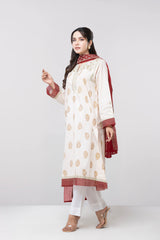 Smart Fit Embroidered Two-Piece Lawn with Organza Dupatta