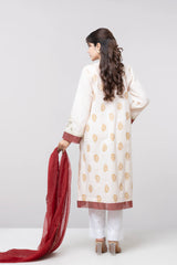 Smart Fit Embroidered Two-Piece Lawn with Organza Dupatta