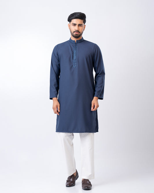 Regular Fit Embroidered Semi-Formal Panjabi