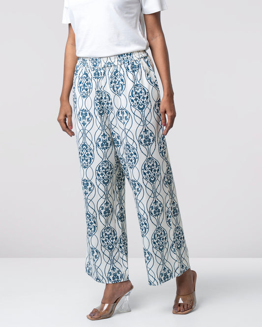 Regular Fit Printed Pant-Mystika