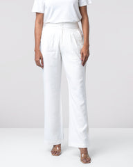 Straight Fit Wide- Leg Twill pant