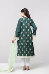 Smart Fit Embroidered Two-Piece Lawn with Organza Dupatta
