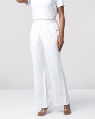 Straight Fit Wide- Leg Twill pant