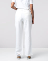 Straight Fit Wide- Leg Twill pant