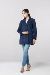 Regular Fit Double-Breasted Corduroy Blazer