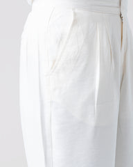 Straight Fit Wide- Leg Twill pant