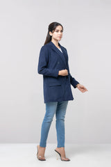 Regular Fit Double-Breasted Corduroy Blazer