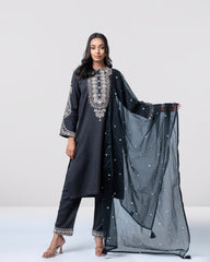 Smart Fit Embroidered Three-Piece Semi-Formal Ethnic Set