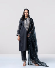 Smart Fit Embroidered Three-Piece Semi-Formal Ethnic Set