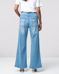 Wide-leg High-Waist Denim