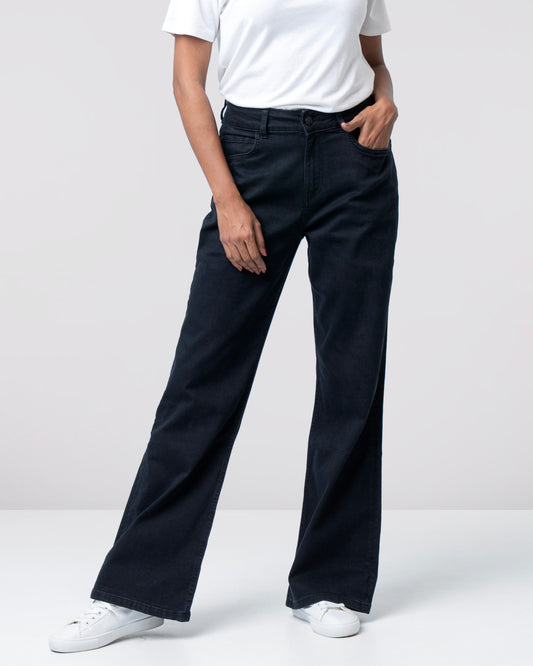 Mid-Waist Bell-Bottom Denim