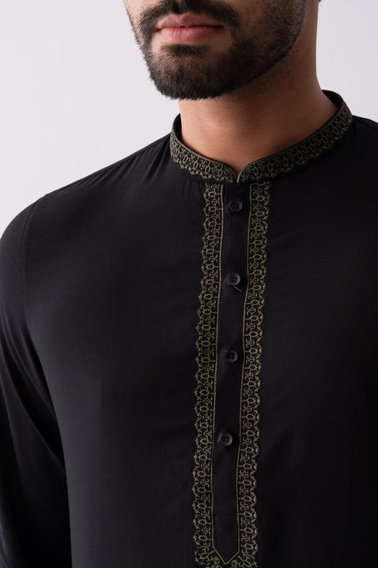 Regular Fit Viscose Semi-Formal Kabli Set