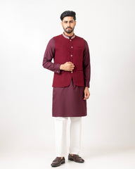 Regular Fit Embroidered Semi-Formal Waistcoat