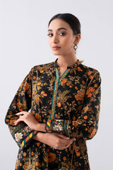 Relaxed Fit Digital Printed Three-Piece Lawn with Chiffon Dupatta