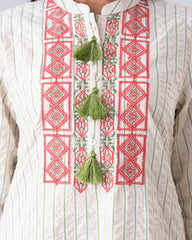 Relaxed Fit Embroidered One-Piece Ethnic Kurta