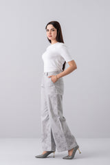 Wide-Leg Fashion Twill Trouser