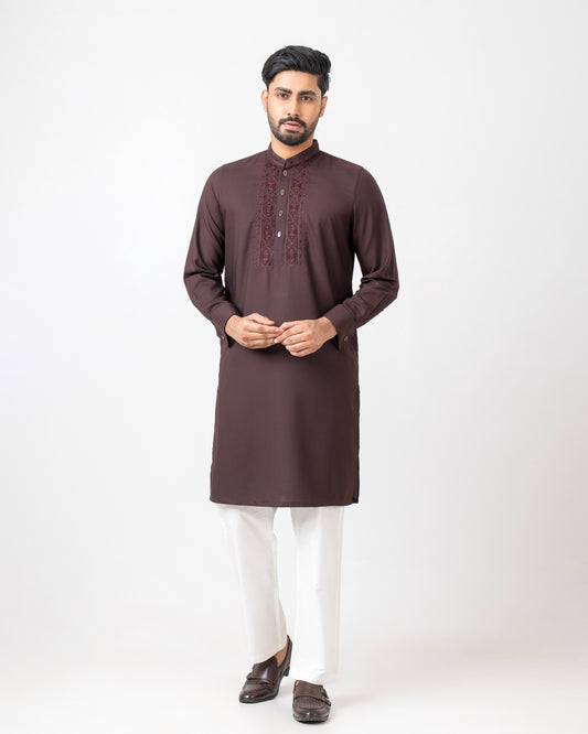 Regular Fit Embroidered Formal Panjabi