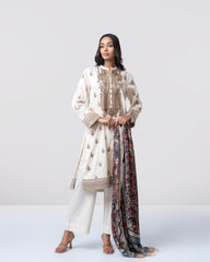 Smart Fit Printed Two-Piece Lawn with Silk Dupatta