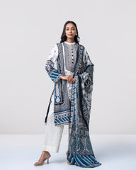 Smart Fit Embroidered Two-Piece Lawn with Silk Dupatta