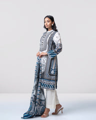 Smart Fit Embroidered Two-Piece Lawn with Silk Dupatta