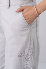Wide-Leg Fashion Twill Trouser