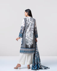 Smart Fit Embroidered Two-Piece Lawn with Silk Dupatta