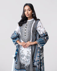 Smart Fit Embroidered Two-Piece Lawn with Silk Dupatta