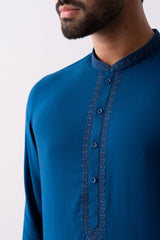 Regular Fit Embroidered Semi-Formal Kabli Set