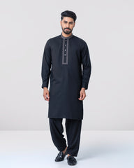 Regular Fit Embroidered Semi-Formal Kabli Set