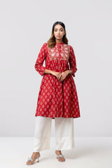 Smart Fit Embroidered Ethnic Kurta