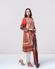 Smart Fit Embroidered and Digital-Printed Two-Piece Lawn