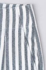 Wide-Leg Textured Stripe Pant