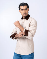 Regular Fit Solid Casual Shirt