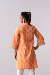 Mid-Length Embroidered Smart Fit Ethnic Kurta