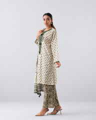 Relaxed Fit Printed Three-Piece Lawn