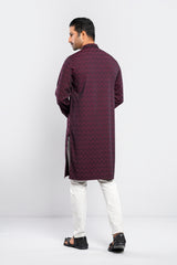 Regular Fit Semi-Formal Jacquard Panjabi