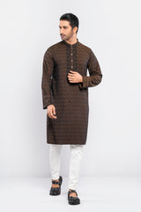 Regular Fit Semi-Formal Jacquard Panjabi