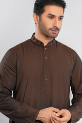 Regular Fit Semi-Formal Jacquard Panjabi