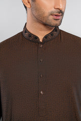 Regular Fit Semi-Formal Jacquard Panjabi
