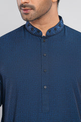 Regular Fit Semi-Formal Jacquard Panjabi