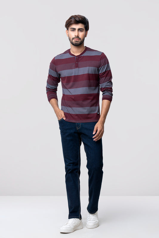 Regular Fit Long Sleeve Striped T-Shirt